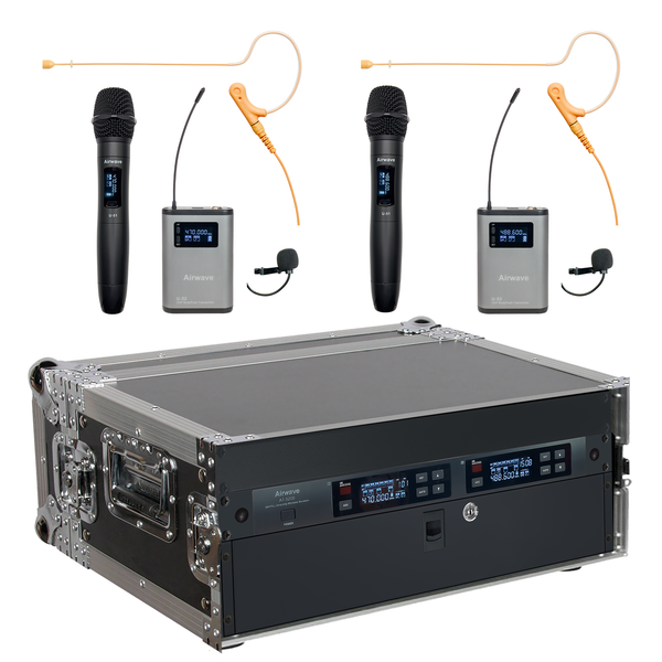 ヘッドマイク 2 heatd wireless mics Amazon.com: Rechargeable Wireless Microphone System - Dual UHF