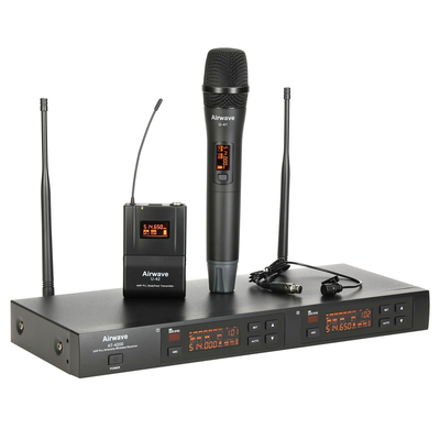 AT-4250  | 2 Channel Wireless Microphone System with Handheld and Lavaliere