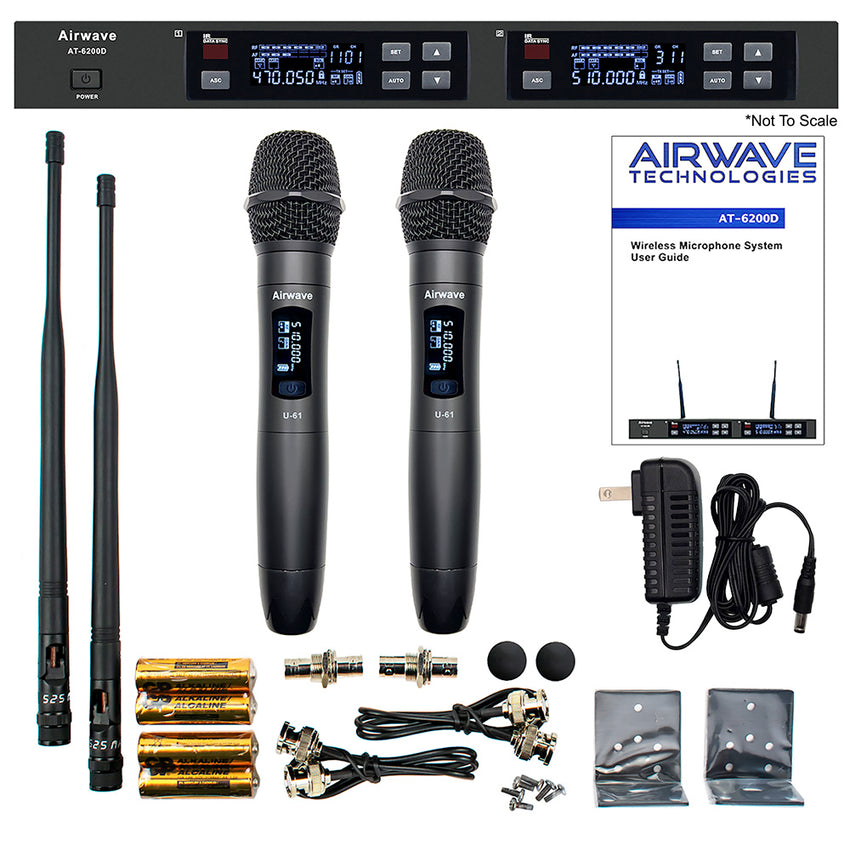 AT-6210D | 2 Channel Digital Wireless Handheld Microphone System