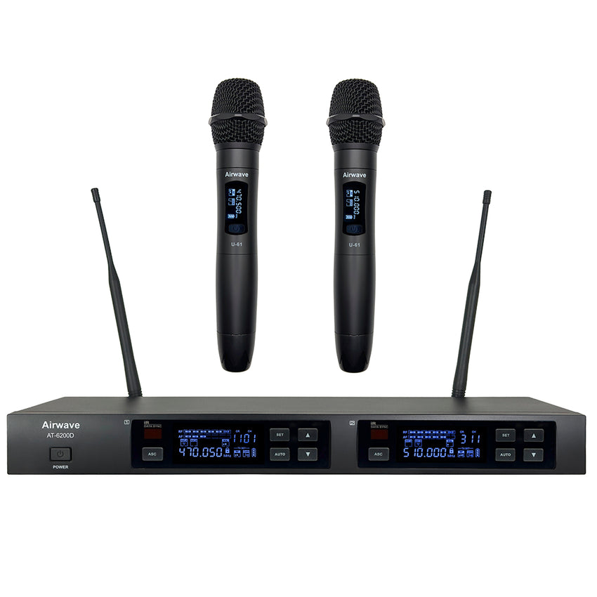 AT-6210D | 2 Channel Digital Wireless Handheld Microphone System