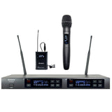 AT-6250D | 2 Channel Digital Wireless Microphone System with 1 Handheld, 1 Lavalier, 1 Bodypack Transmitter