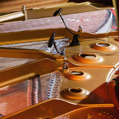 AT-INSTRUMENT / PIANO | 2 Supercardioid Condenser Microphones with Gooseneck and Specialized Mounts for Stereo Piano