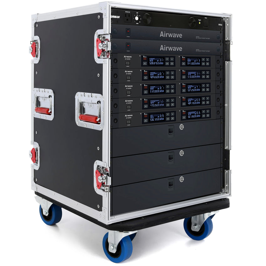 AT-RS10D | 10 Channel Digital Wireless Microphone System with 10 Handhelds, 10 Headsets, 10 Lavalier Mics, 10 Bodypacks