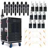 AT-RS12D | 12 Channel Digital Wireless Microphone System with 12 Handhelds, 12 Headsets, 12 Lavalier Mics, 12 Bodypacks