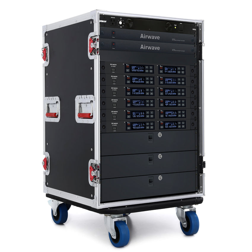 AT-RS12D | 12 Channel Digital Wireless Microphone System with 12 Handhelds, 12 Headsets, 12 Lavalier Mics, 12 Bodypacks