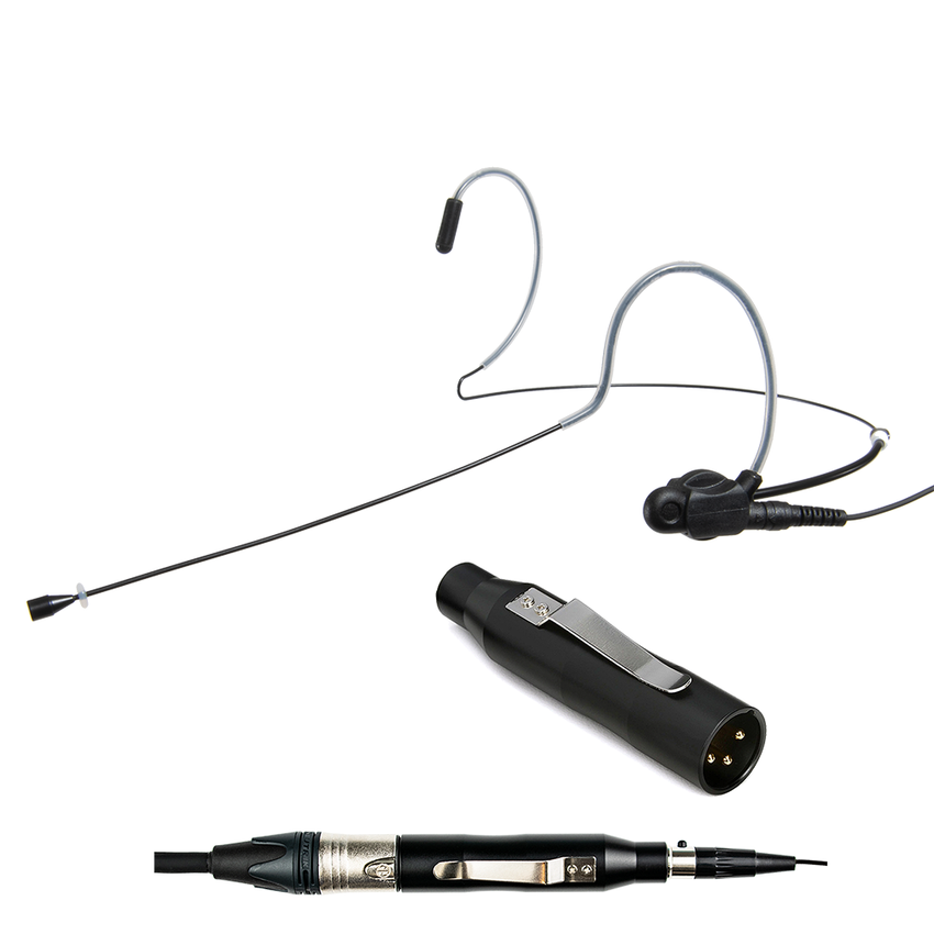 HSD-TITANIUM SLIM CLIP SYSTEM  | Premium Dual Ear Headset Microphone