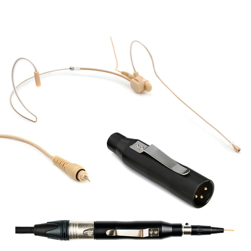 Airwave Technologies Dual Ear Headset Microphone Shure Audio Technica Sennheiser Church Worship School Theater Vocal Recording Presentation Concert