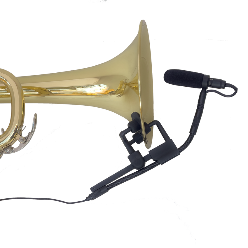 Instrument Microphone Gooseneck Mount clip Shure Audio Technica Sennheiser Recording Trumpet