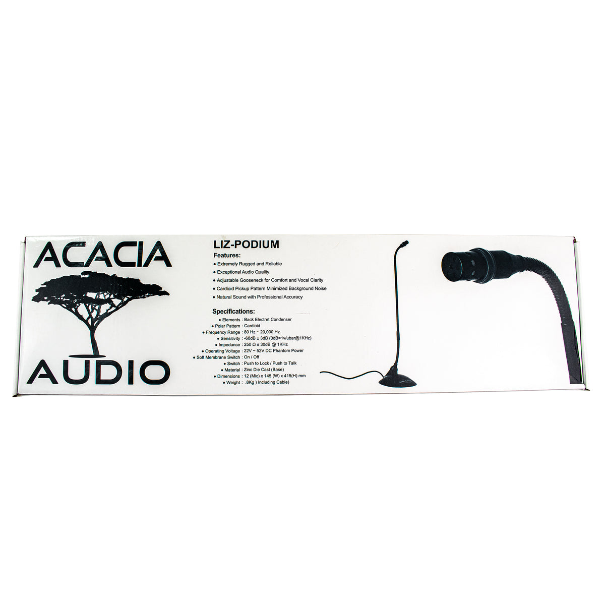 Cardioid Gooseneck Podium Microphone with Weighted Base – Airwave ...