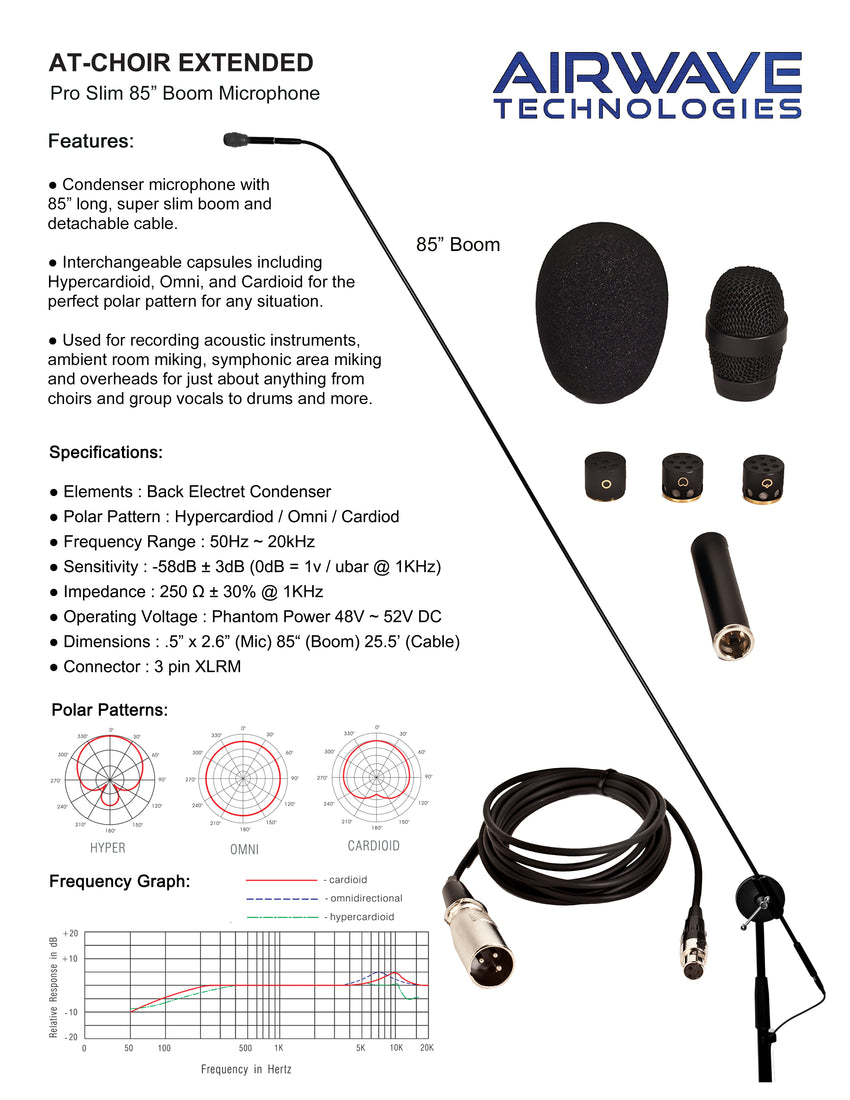 Airwave Technologies choir microphone system Shure Audio Technica Sennheiser Church Worship School Theater Vocal Recording Presentation Concert Performance