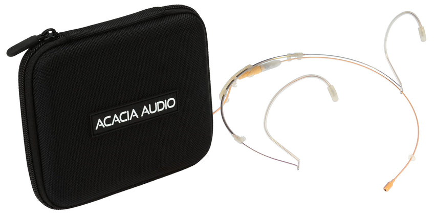 Acacia Audio Microphone Sennheiser Shure Audio Technica Headworn Microphone Dual Ear Church Worship School Theater Vocal Packaging